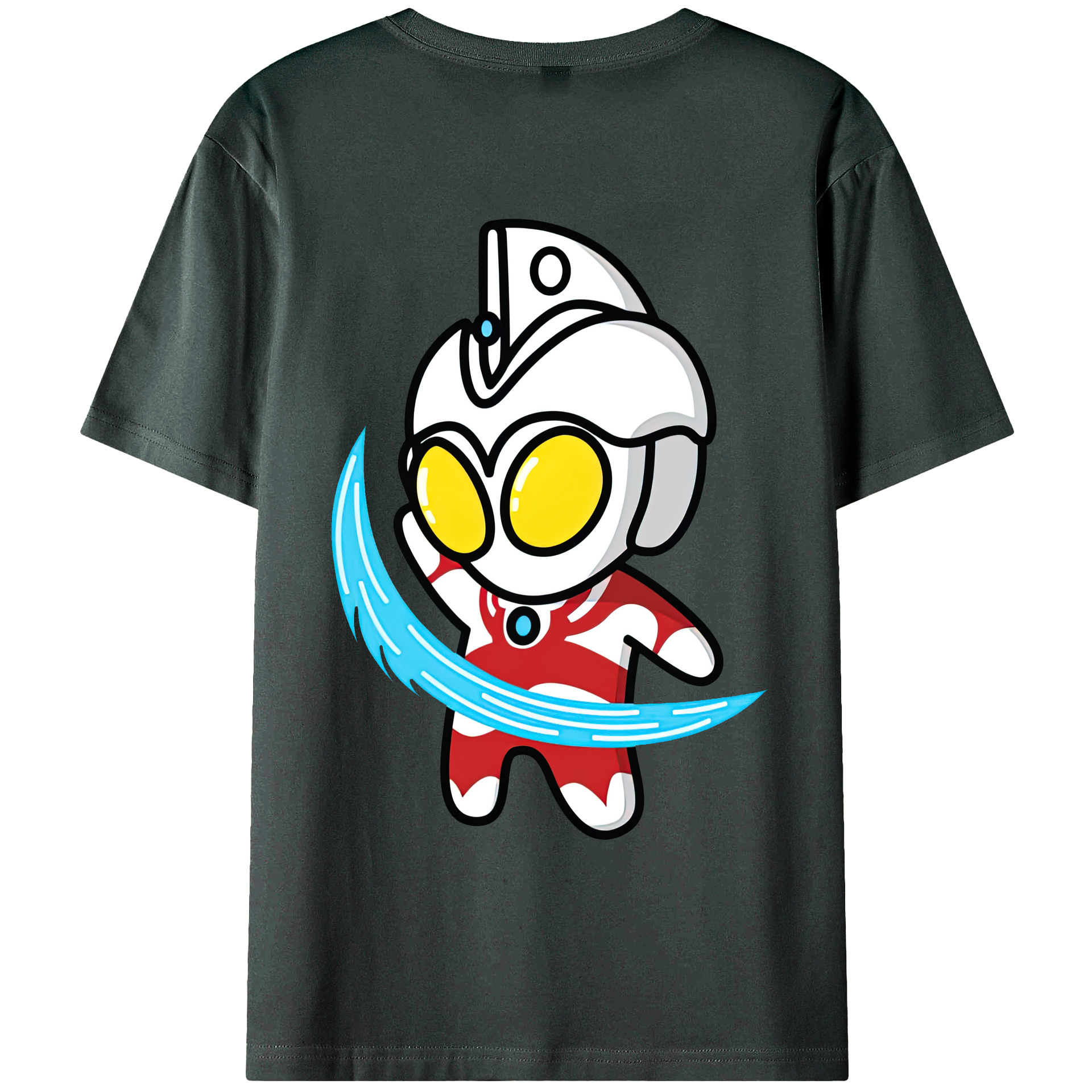 （画像用） ウルトラマン Ultraman 綿100％ メンズ半袖Tシャツ（バックプリント） 通気性
